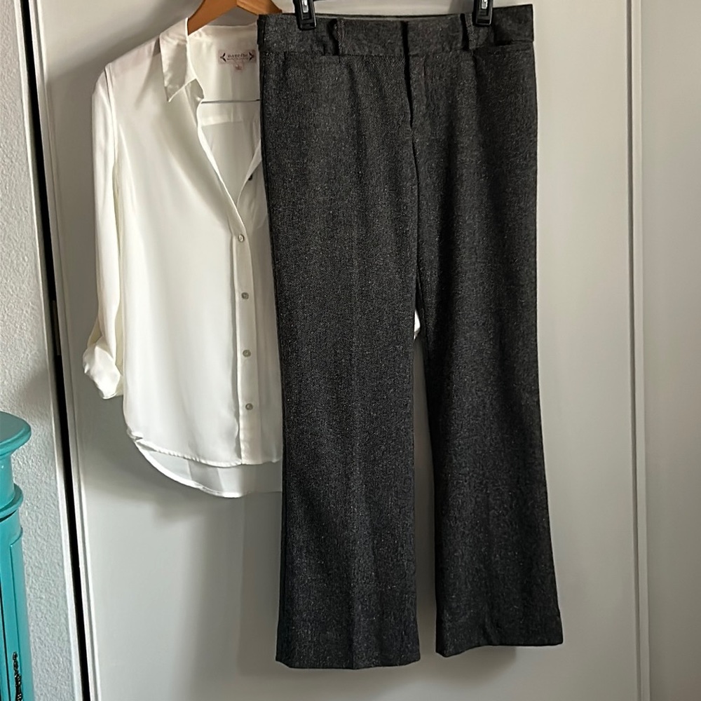 Banana Republic Women’s Martha Fit Wool Blend Textured Dress Career Trouser - Picture 1 of 11